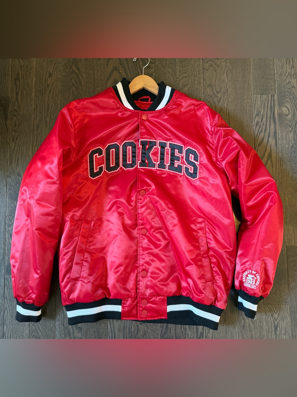 STARTER Red Satin Black Label Jacket